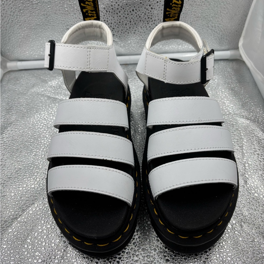 Dr. Marten’s Blaire Platform Sandals (White, 5)